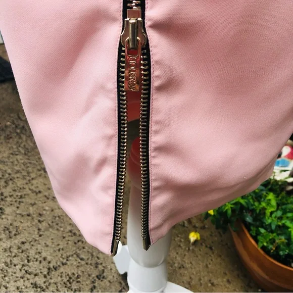 House Of CB Dominique Pink Deep Plunge Bodycon MIDI Dress Medium - Picture 13 of 16